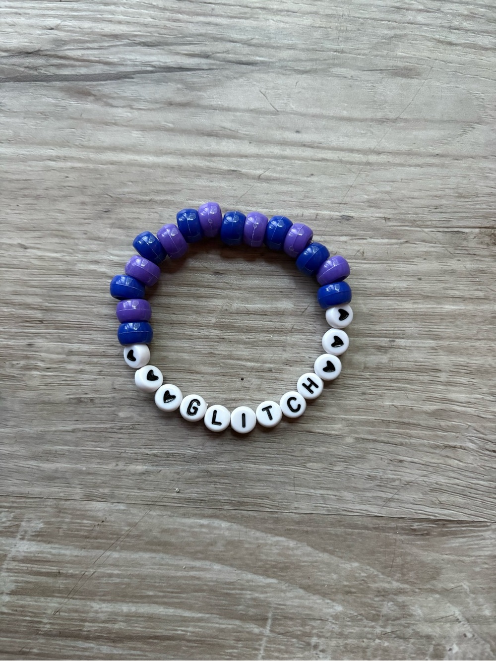 Taylor Swift friendship purple + blue beaded bracelet for the song Glitch